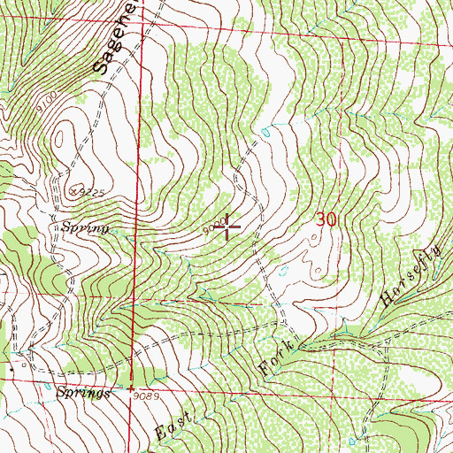 Topographic Map of Log Hill Mesa, CO
