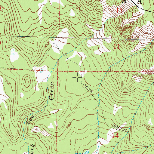 Topographic Map of Deer Creek Trail, CO