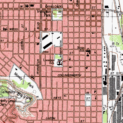 Topographic Map of Looscan Elementary SPARK Park Trail, TX