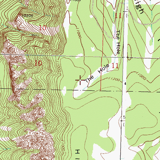 Topographic Map of The Hole, CO