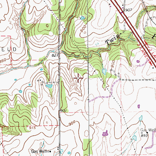 Topographic Map of Lyndon B Johnson National Grasslands Trail, TX