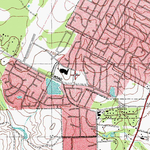 Topographic Map of J J Pickle Park Trail, TX