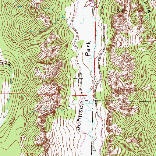 Topographic Map of Johnson Park, CO