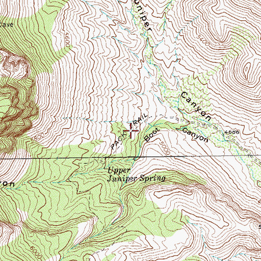 Topographic Map of Juniper Canyon Trail, TX