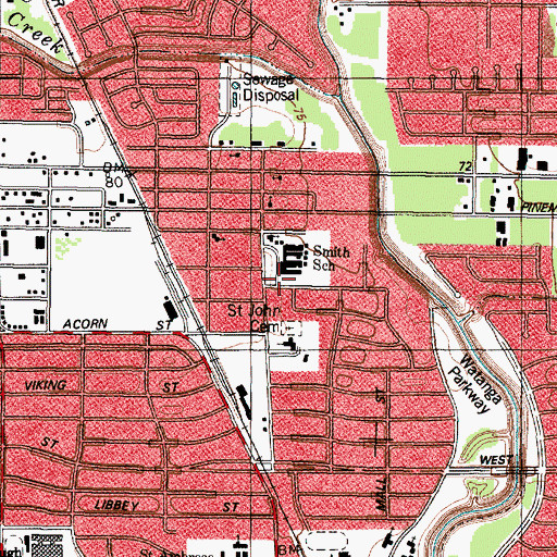 Topographic Map of K Smith Elementary SPARK Park Trail, TX