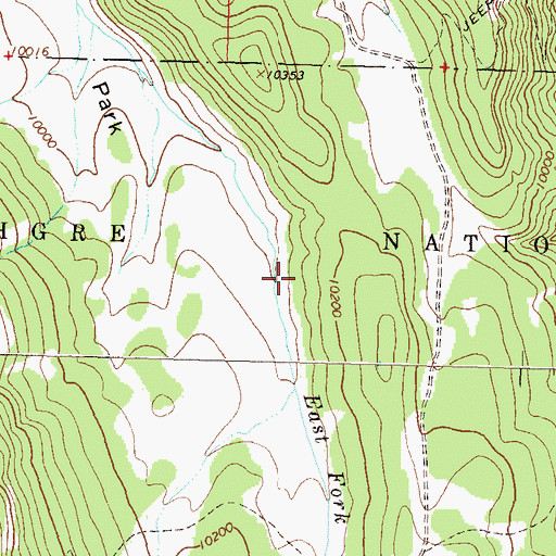 Topographic Map of Big Park, CO