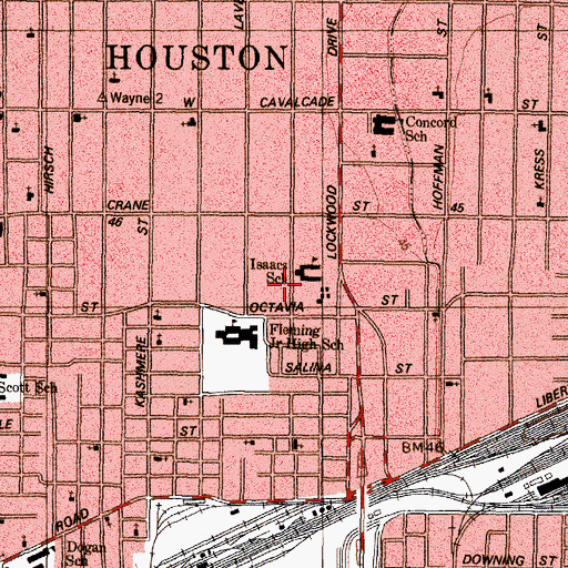 Topographic Map of Isaacs Elementary SPARK Park Trail, TX
