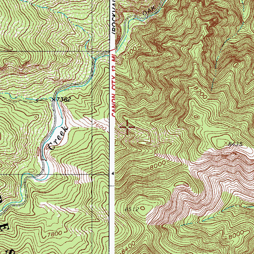 Topographic Map of Round Mountain, CO