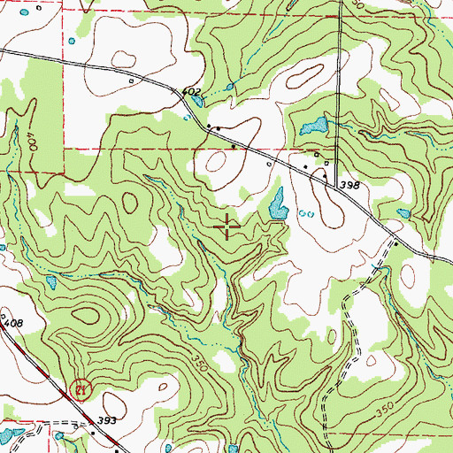 Topographic Map of Lake Bob Sandlin State Park Trail, TX