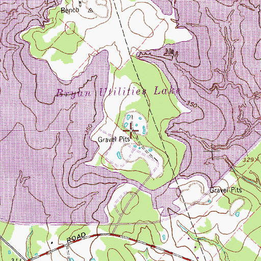 Topographic Map of Lake Bryan Trail, TX