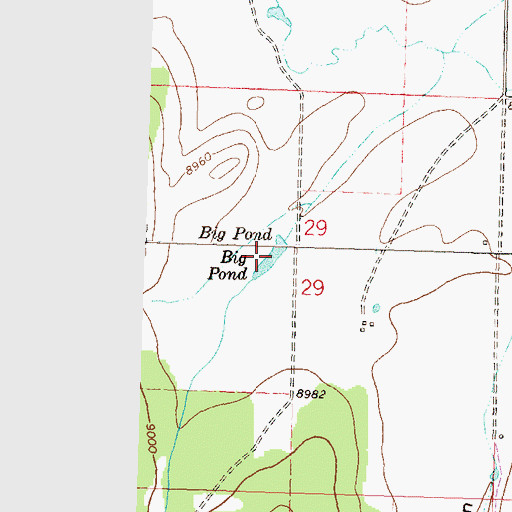 Topographic Map of Big Pond, CO