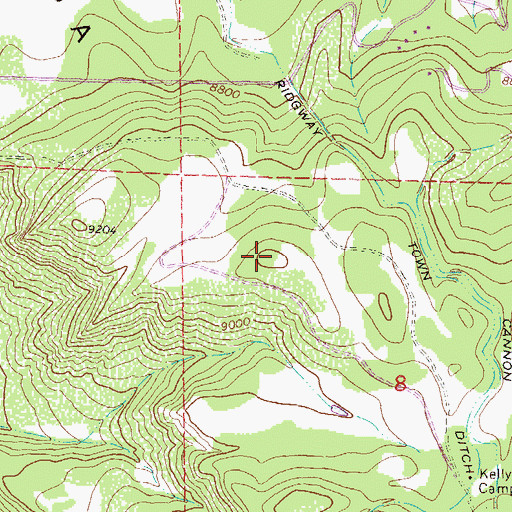 Topographic Map of Miller Mesa, CO