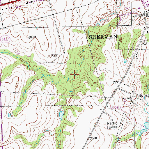 Topographic Map of Herman Baker Park Trail, TX