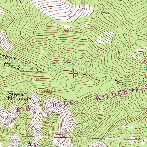 Topographic Map of Courthouse Trail, CO