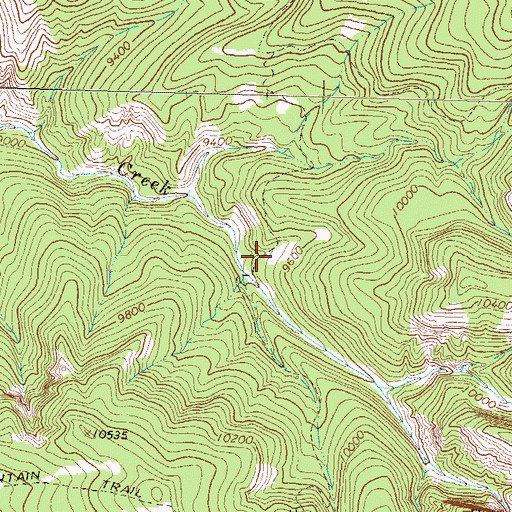 Topographic Map of Green Mountain Trail, CO