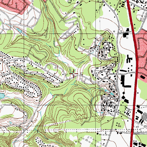 Topographic Map of Great Hills Park Trail, TX