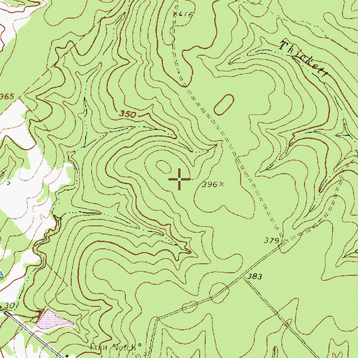 Topographic Map of Green Loop Trail, TX