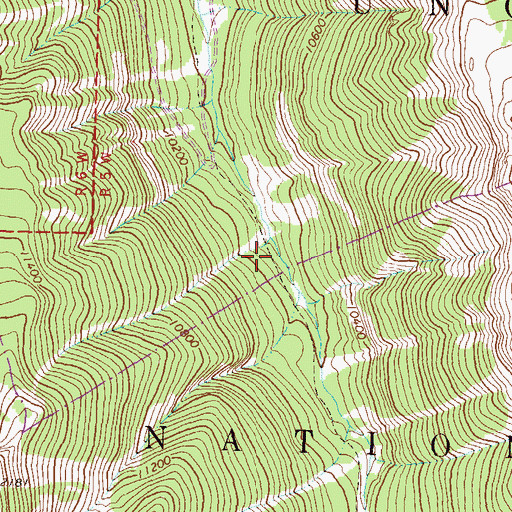 Topographic Map of Little Cimarron Trail, CO