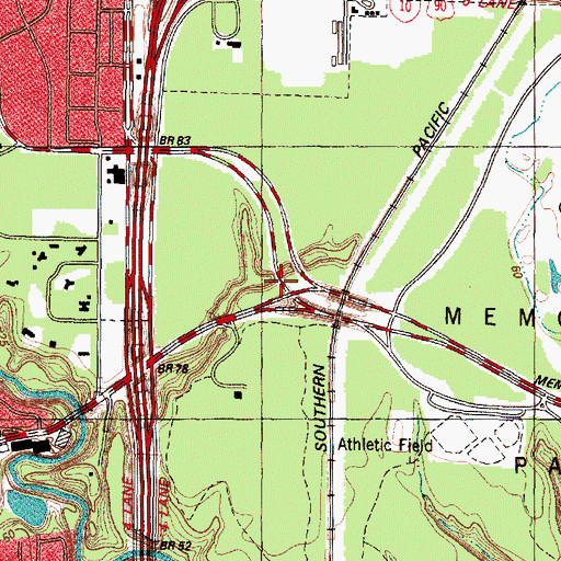 Topographic Map of Houston Arboretum and Nature Center Trail, TX