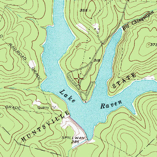 Topographic Map of Huntsville State Park Trail, TX