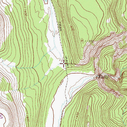 Topographic Map of Fall Creek Trail, CO