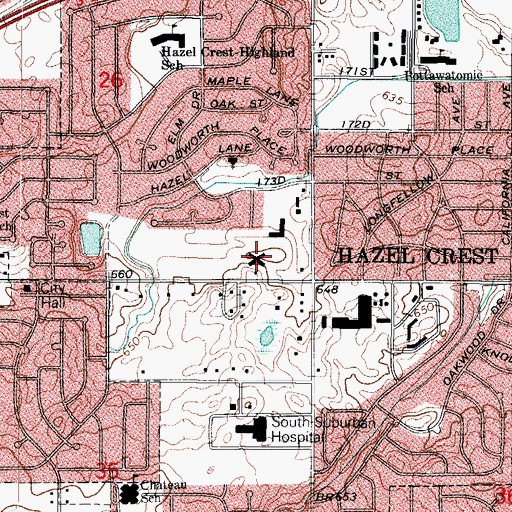 Topographic Map of Imperial Nursing Home, IL