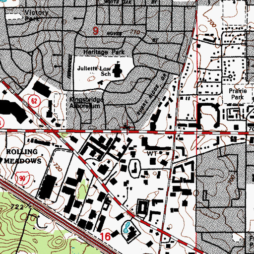 Topographic Map of Incarnation United Methodist Church, IL