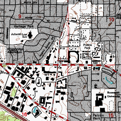 Topographic Map of Arlin - Golf Shopping Center, IL