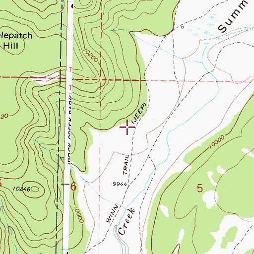 Topographic Map of Winn Trail, CO