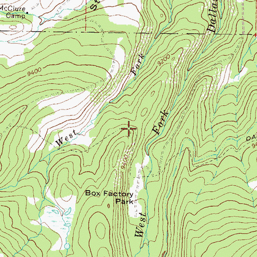 Topographic Map of Dallas Trail, CO