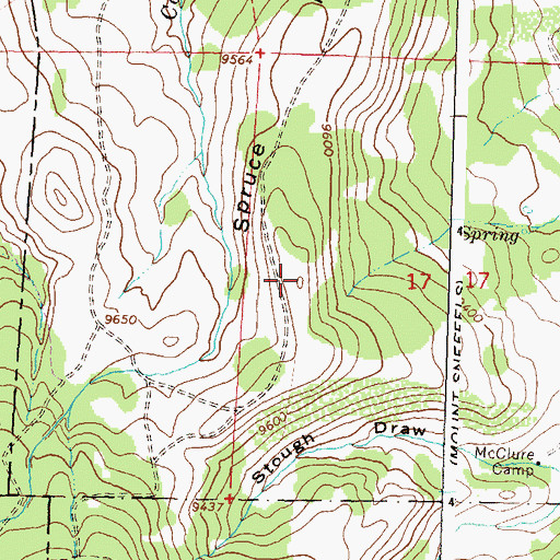Topographic Map of Spruce Ridge, CO