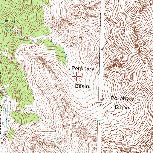 Topographic Map of Porphyry Basin, CO