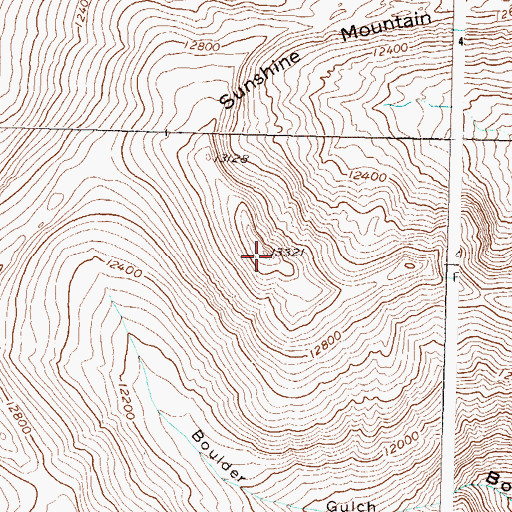 Topographic Map of Sunshine Mountain, CO