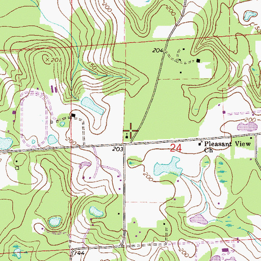 Topographic Map of Mount Herman United Methodist Church, FL