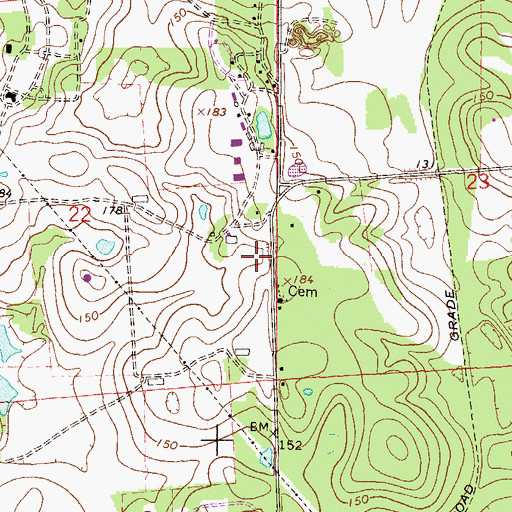 Topographic Map of Liberty Chapel Baptist Church, FL