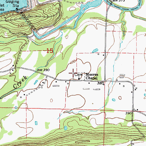 Topographic Map of Small Smith Cemetery, AR