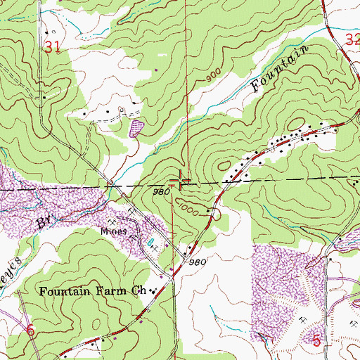 Topographic Map of Church of Jesus Christ, MO