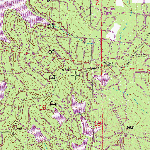 Topographic Map of City of Terre Du Lac Water Tower, MO