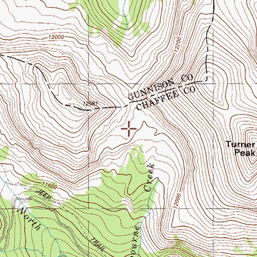 Topographic Map of Sawatch Range, CO