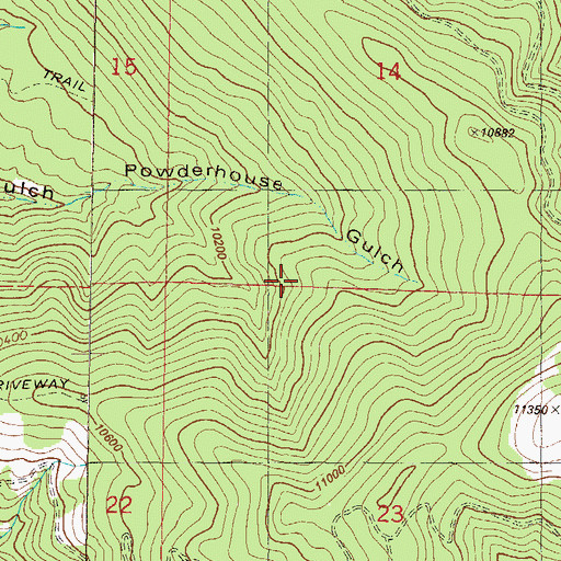 Topographic Map of Pitkin Stock Driveway, CO