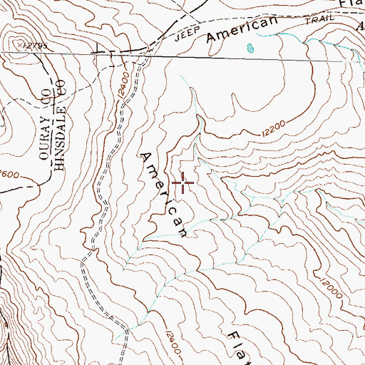 Topographic Map of American Flats, CO