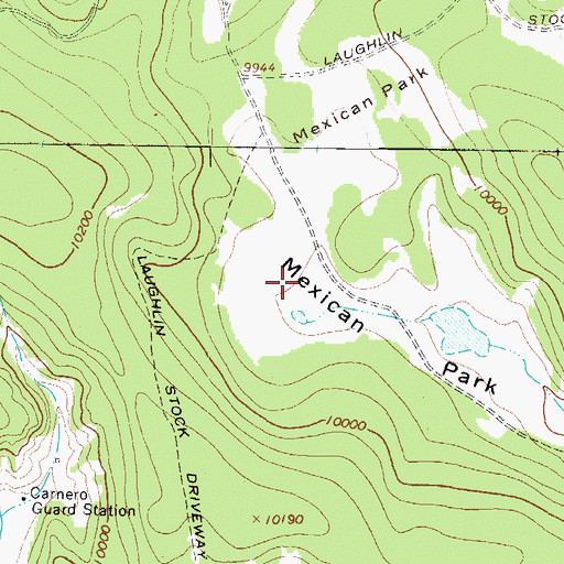 Topographic Map of Mexican Park, CO