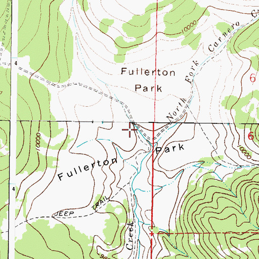 Topographic Map of Fullerton Park, CO