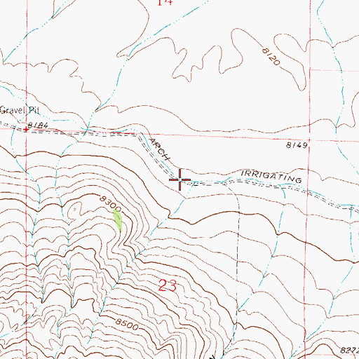 Topographic Map of Arch Irrigation Ditch, CO