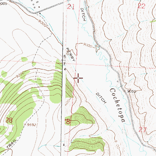 Topographic Map of Perry Ditch, CO