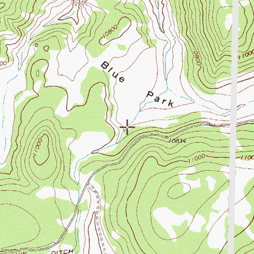 Topographic Map of Blue Park, CO