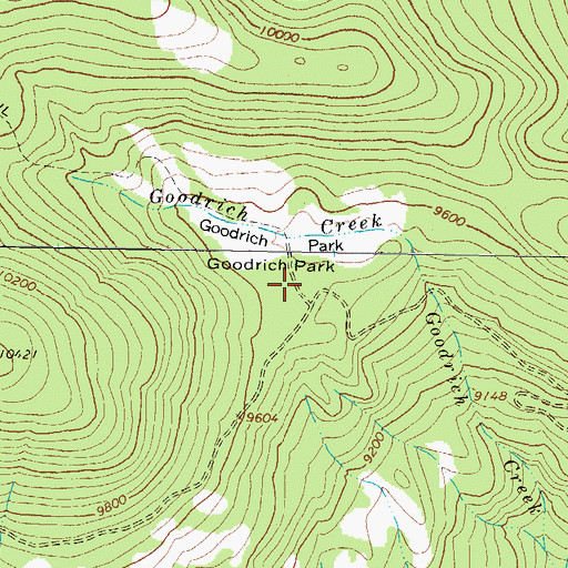 Topographic Map of Goodrich Park, CO