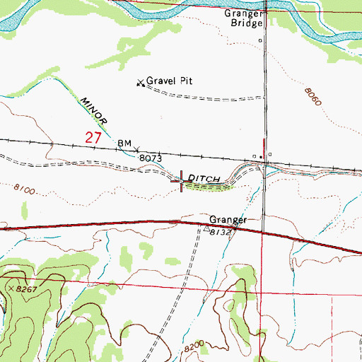 Topographic Map of Minor Ditch, CO