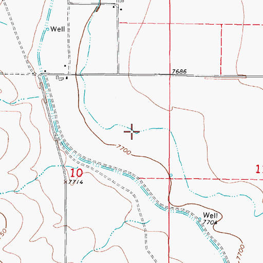 Topographic Map of Rio Grande and Piedra Valley Canal, CO