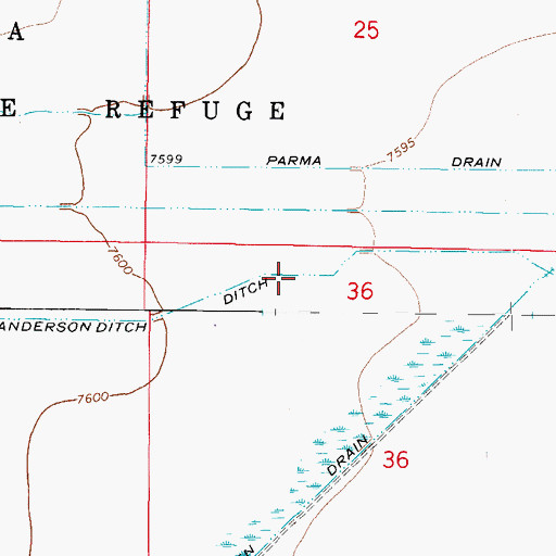 Topographic Map of Sanderson Ditch, CO